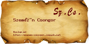 Szemán Csongor névjegykártya