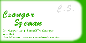 csongor szeman business card